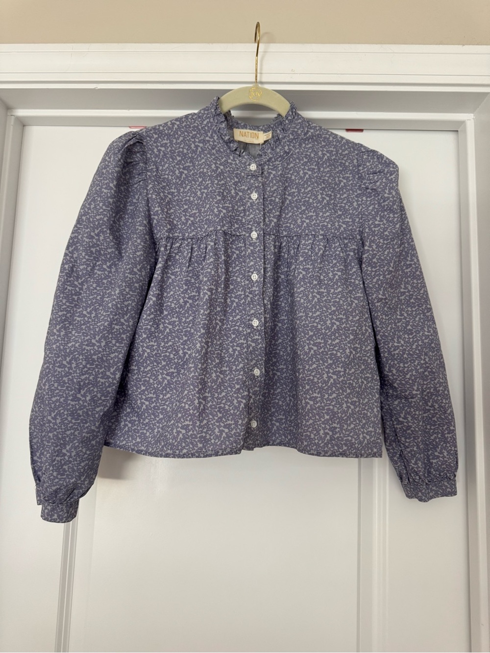 Nation LTD button up peplum top
